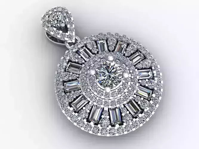 Pendant Gold Full Diamond