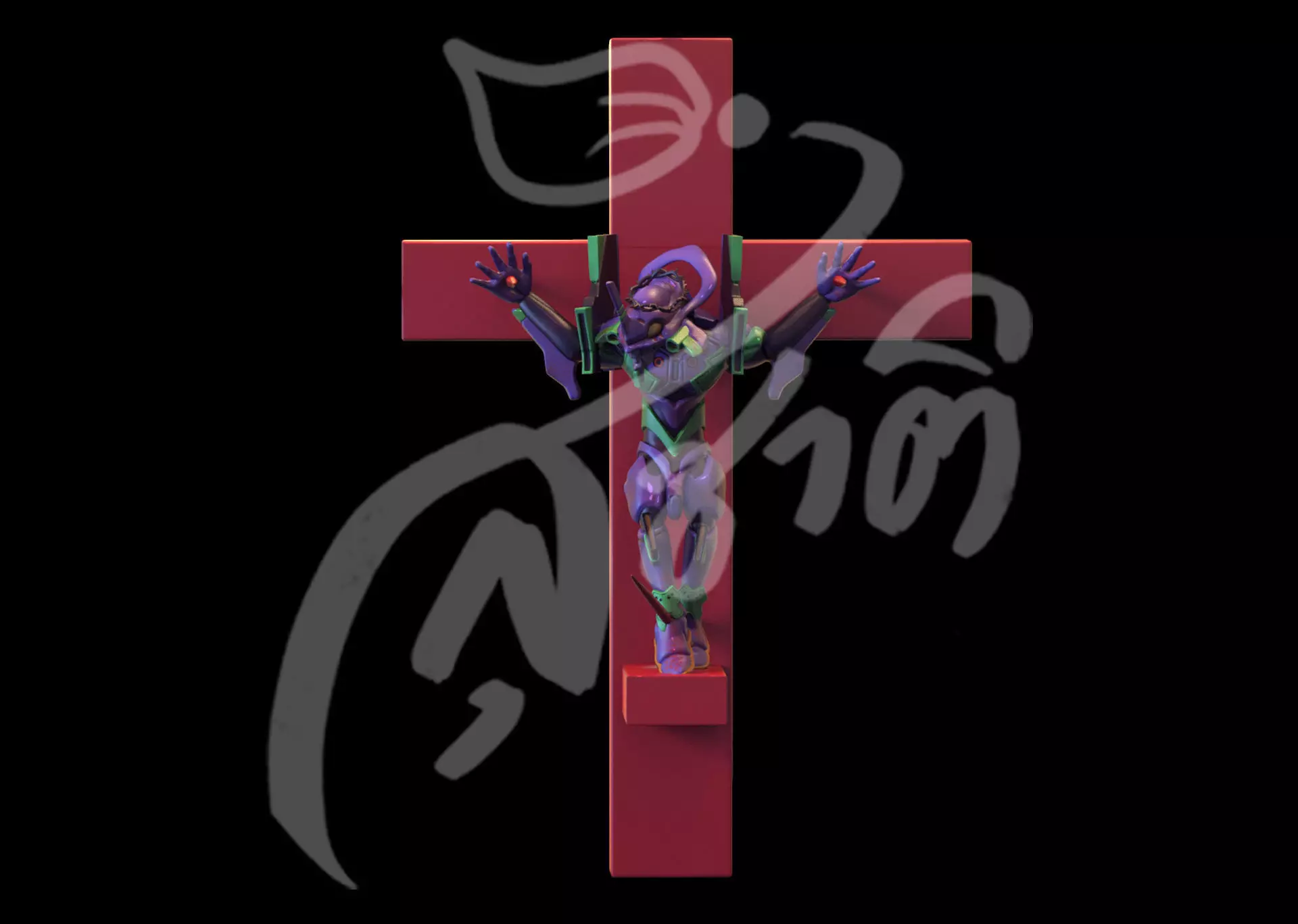 Fanart  Eva-01 Obj 3D print model_0