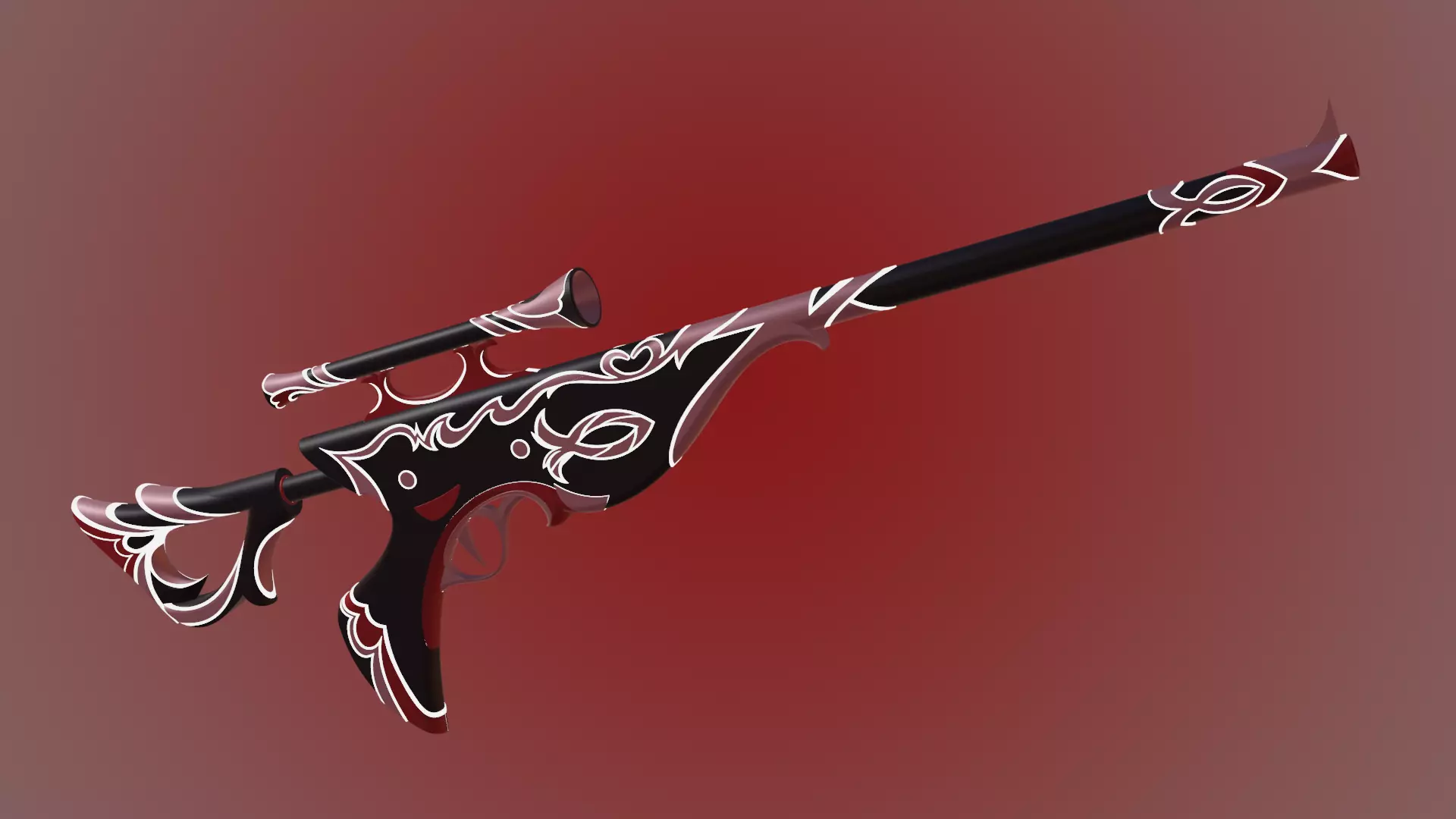 angelic  Rifle from Helluva boss cosplay 3D print model_0