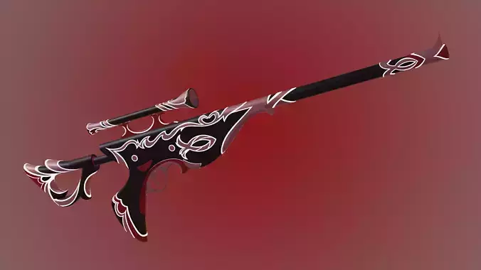 angelic  Rifle from Helluva boss cosplay 3D print model