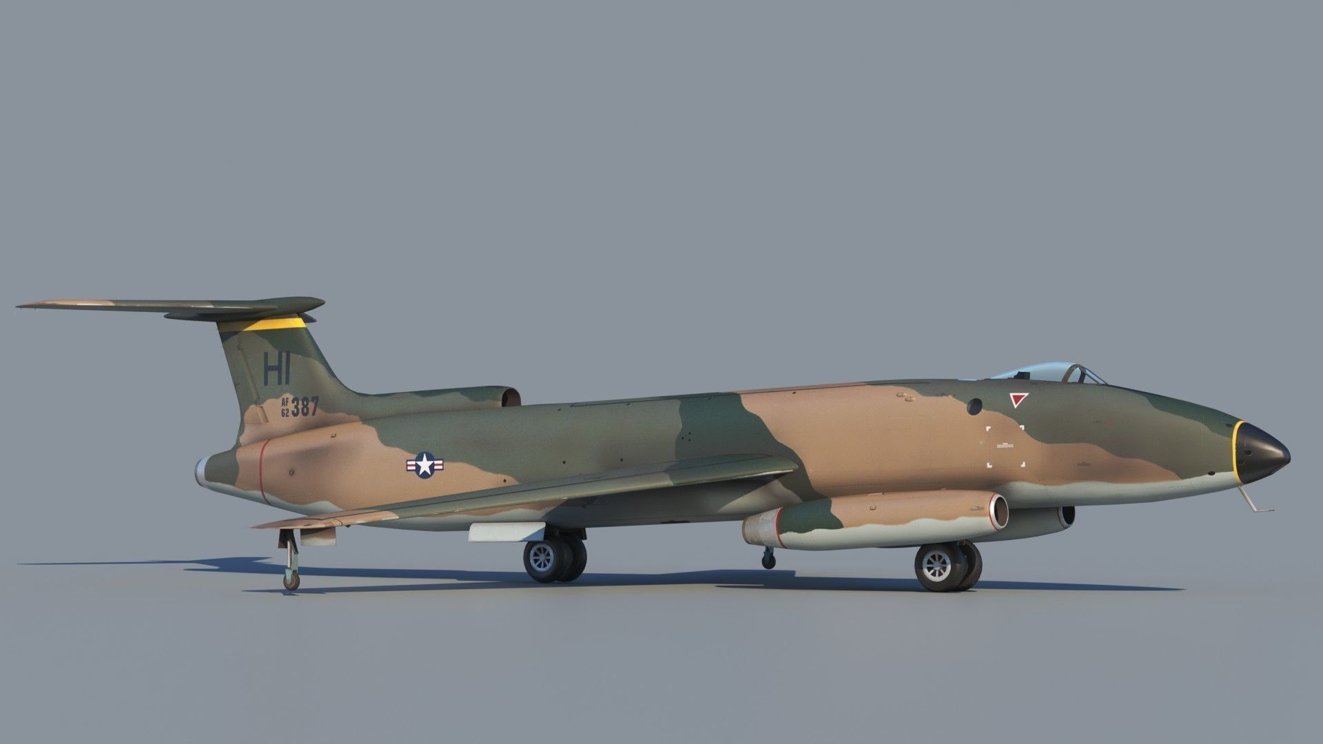 3D model Martin XB-51 bomber VR / AR / low-poly | CGTrader