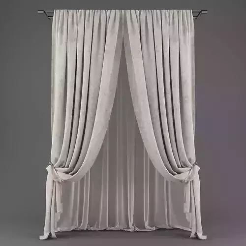 Curtains523 curtains Low-poly 3D model