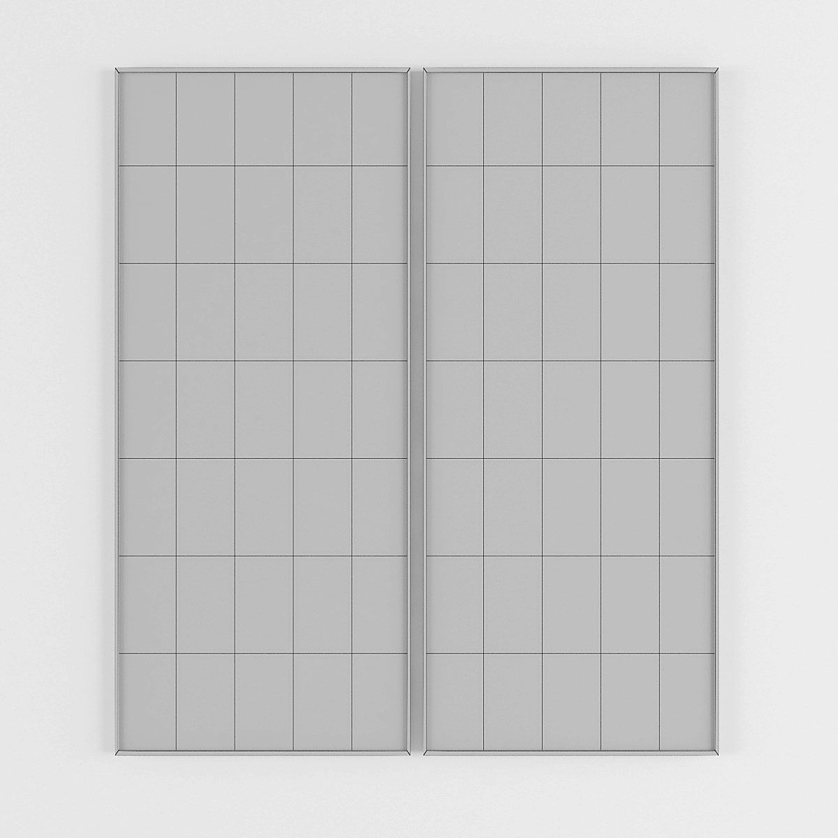 Pictures863 two abstract paintings on wall Low-poly 3D model_4