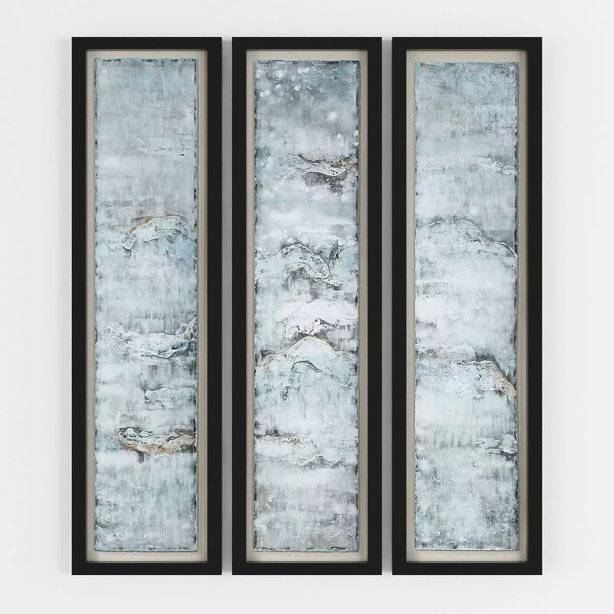 Pictures863 two abstract paintings on wall Low-poly 3D model_0