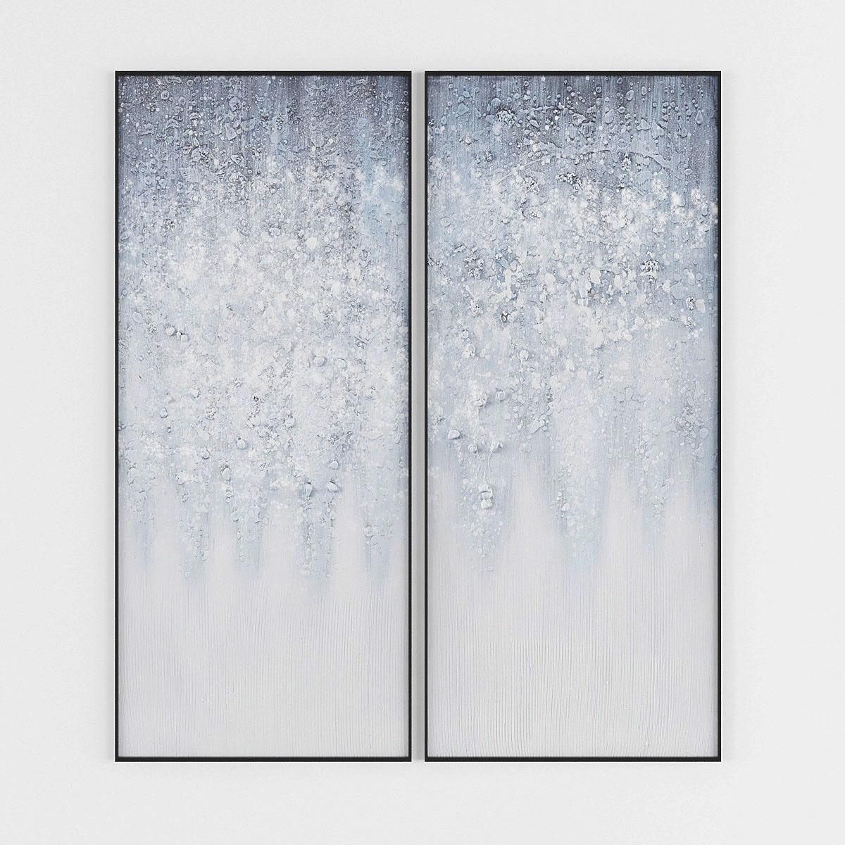 Pictures863 two abstract paintings on wall Low-poly 3D model_1