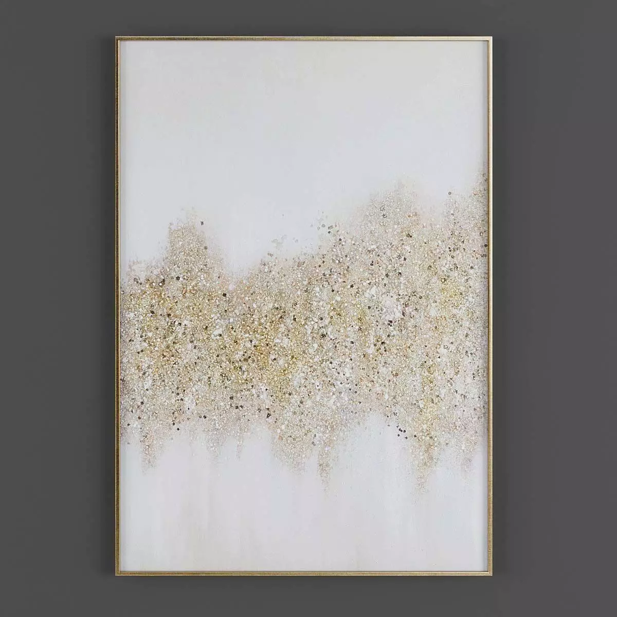 Pictures865 gold and abstract painting Low-poly 3D model_0