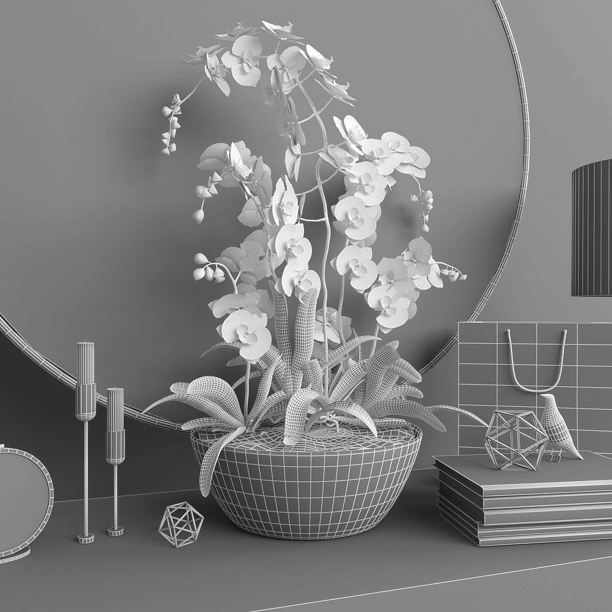 Decor set 071 Low-poly 3D model_2