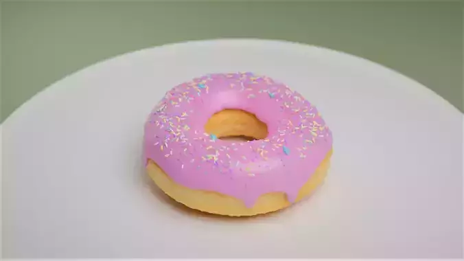 Doughnut donut with sprinkles on plate