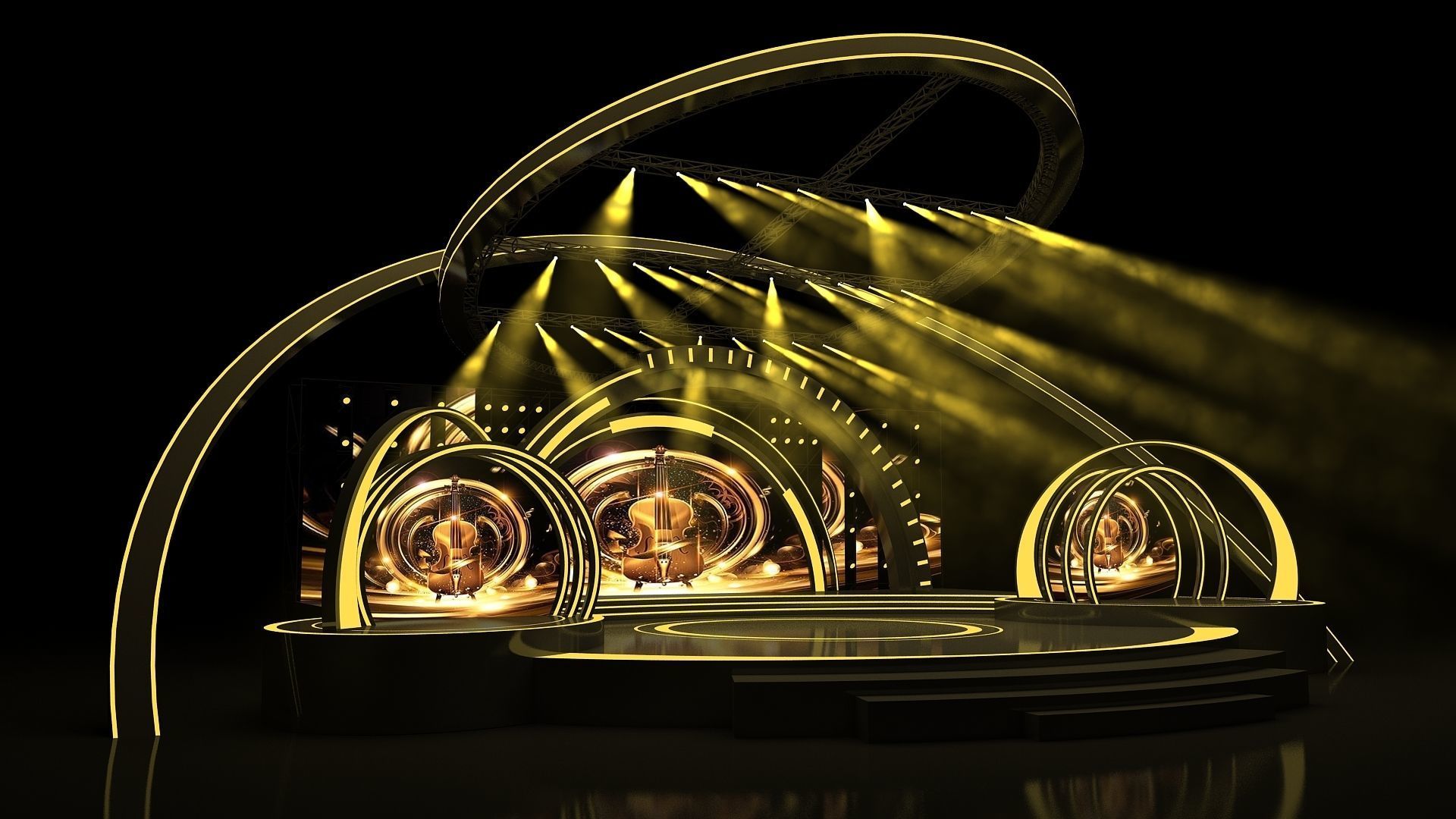 concert stage 02 design 3D model_2