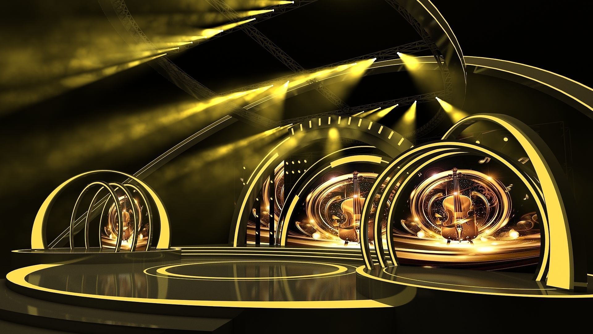 concert stage 02 design 3D model_3