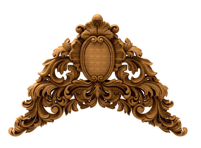 3D Model STL Headboard carved ornate frame 3D model