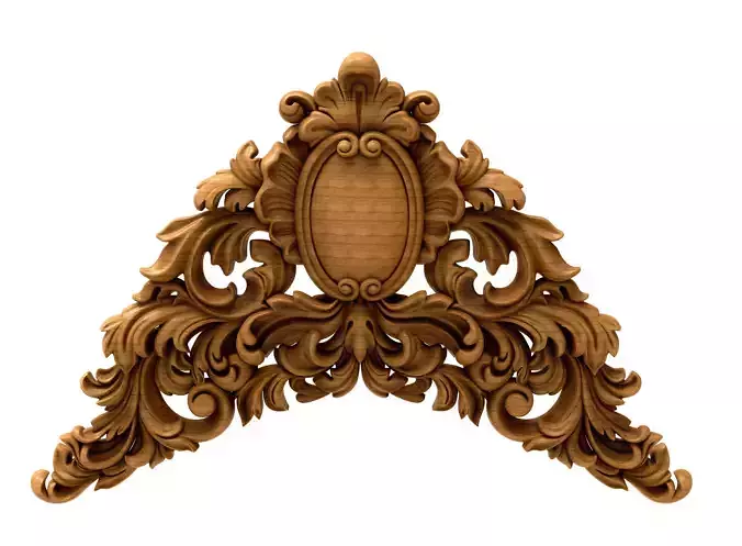 3D Model STL Headboard carved ornate frame
