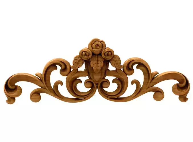 3D Model STL Headboard ornate wood carving
