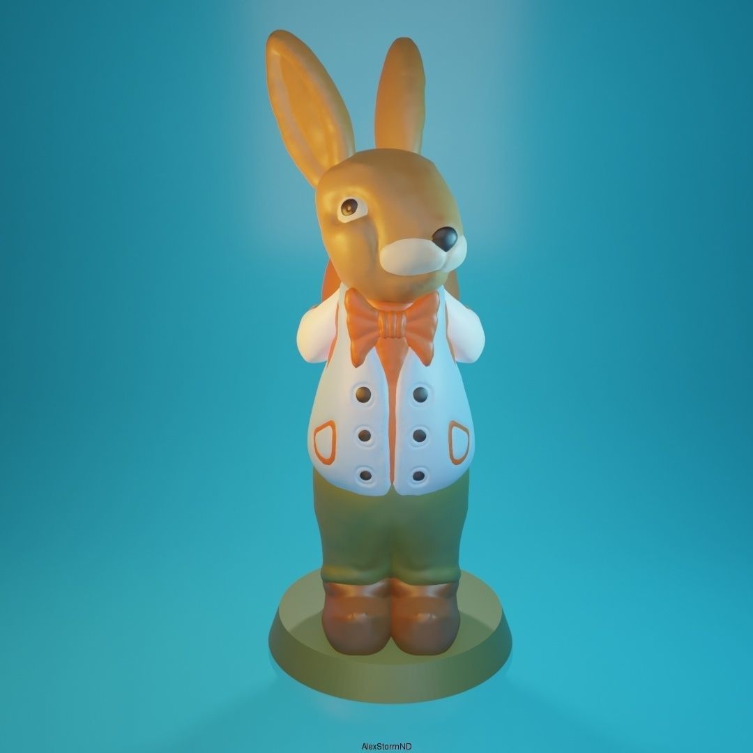 Easter Bunny Robert 3D print model_1