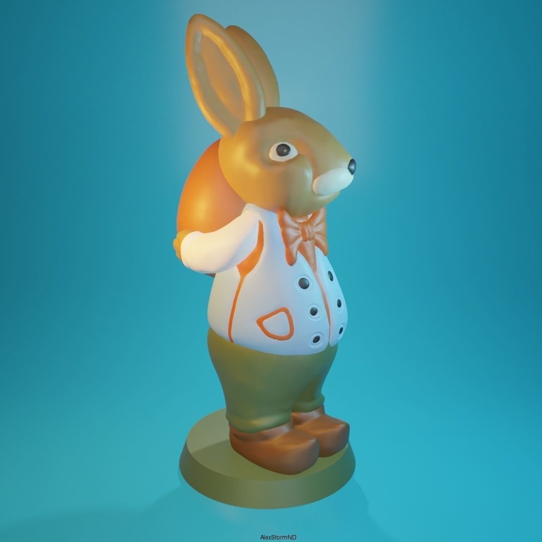 Easter Bunny Robert 3D print model_2