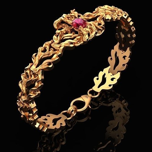 Bracelet Bonfire 10 mm 3D print model
