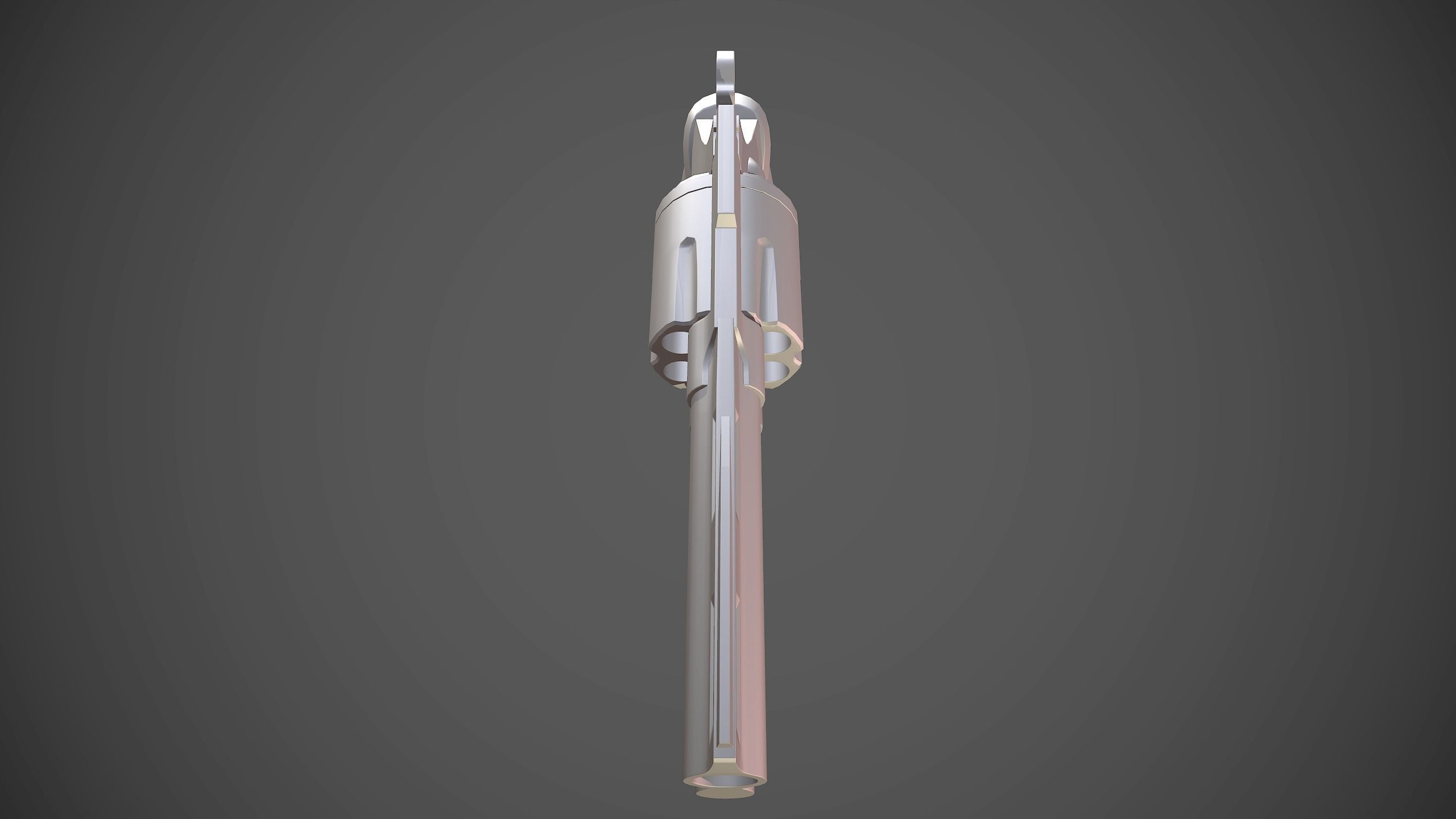 Pistol revolver Low-poly 3D model_8