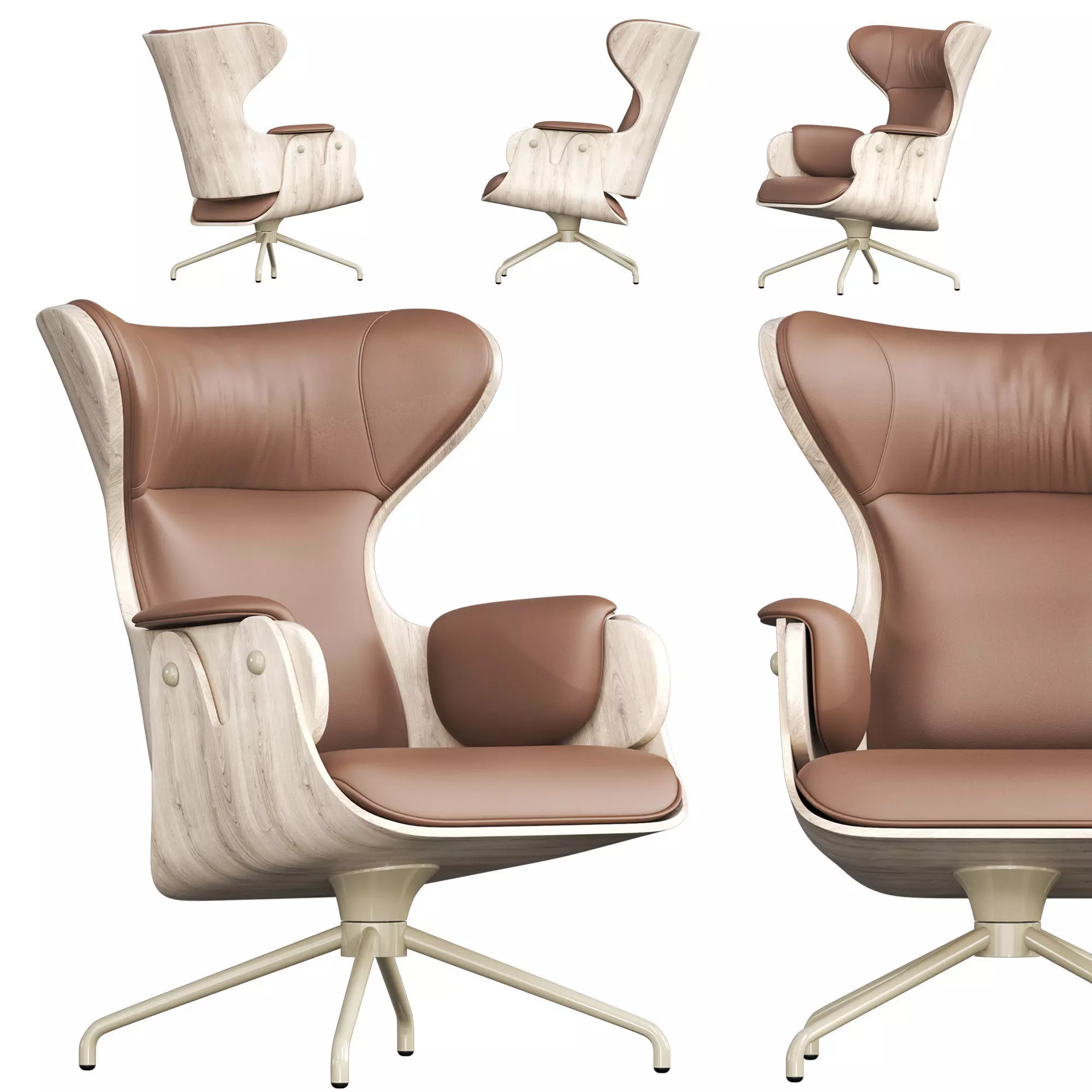 LOUNGER Armchair by BD 3D model_0