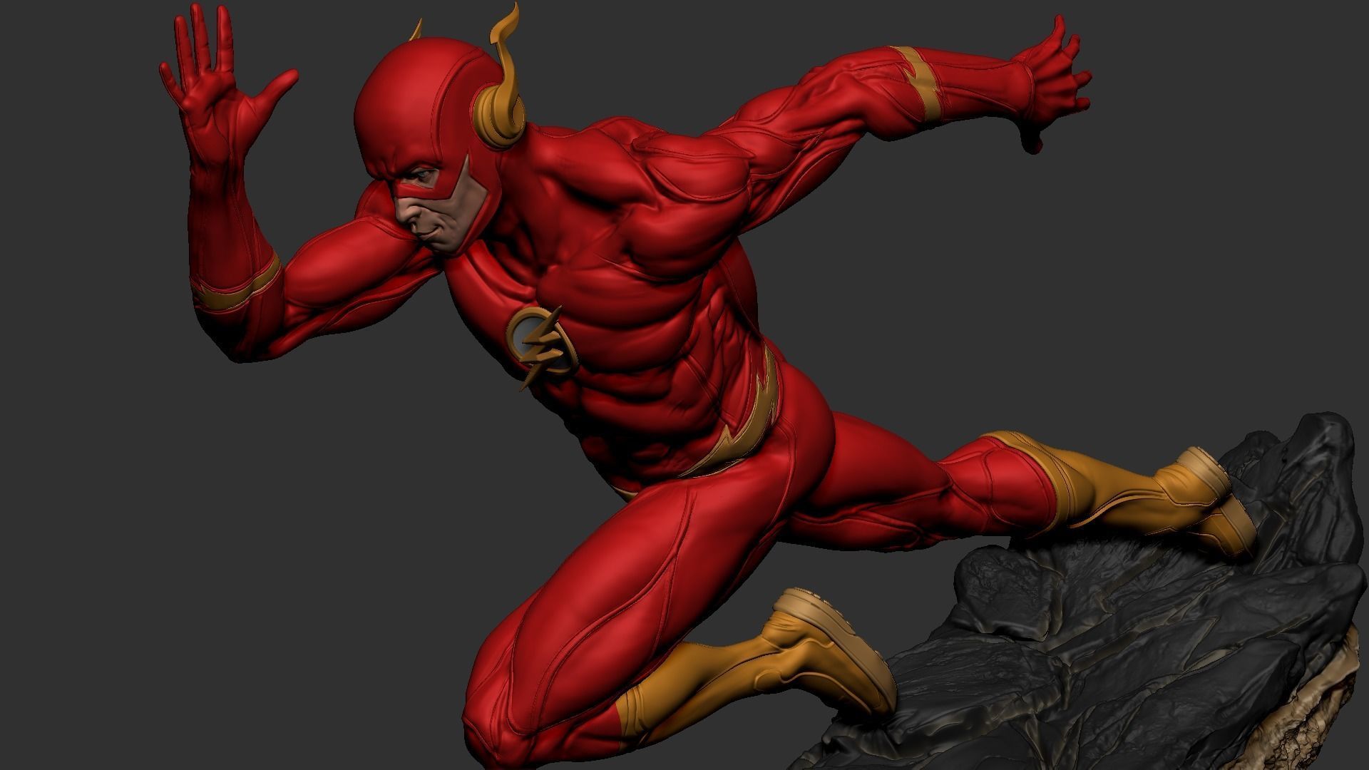 Flash Statue 3D print model_4