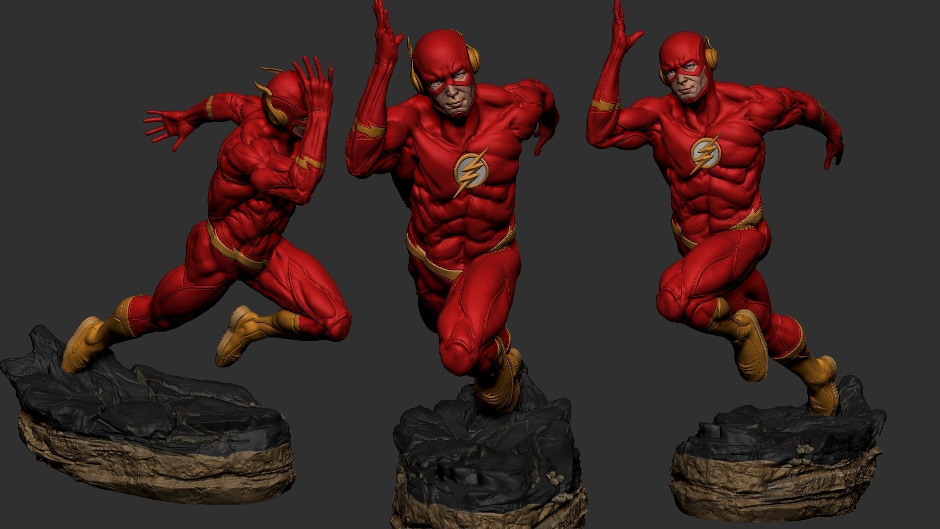 Flash Statue 3D print model_2