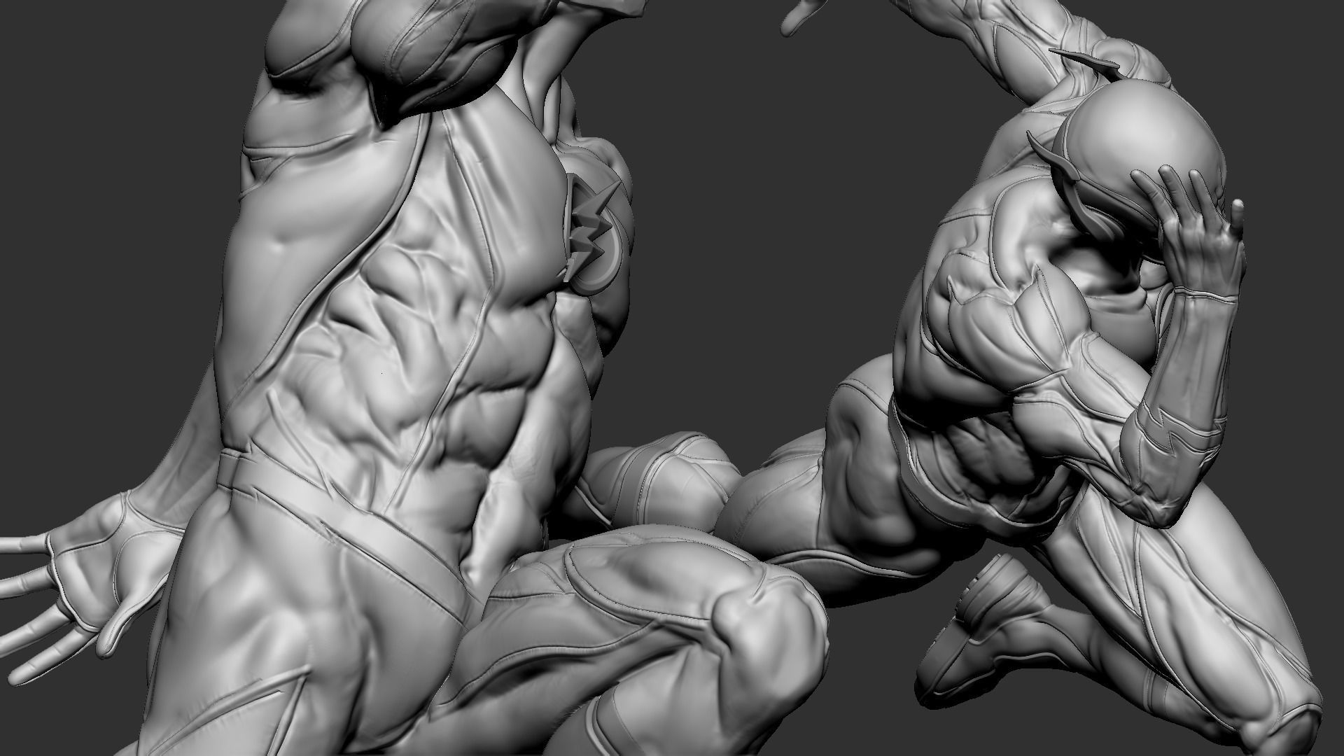 Flash Statue 3D print model_1