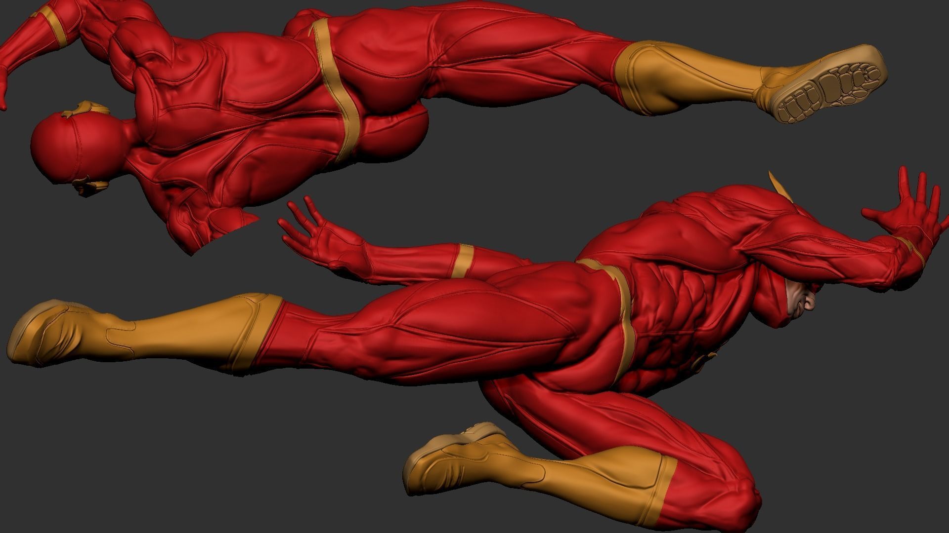 Flash Statue 3D print model_6