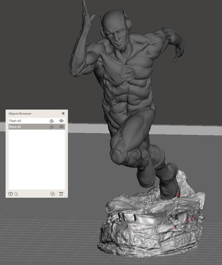 Flash Statue 3D print model_7