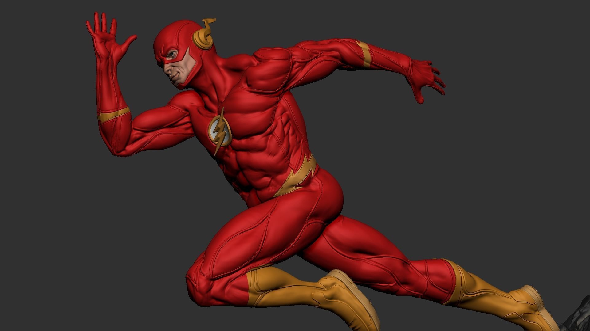 Flash Statue 3D print model_3