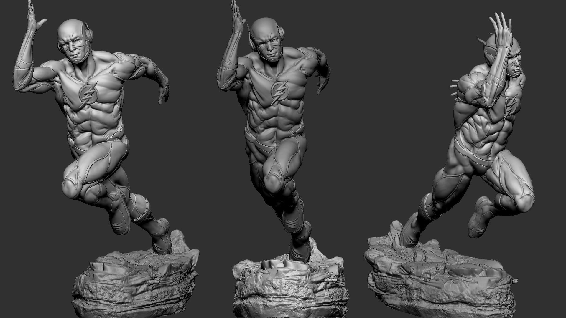 Flash Statue 3D print model_9