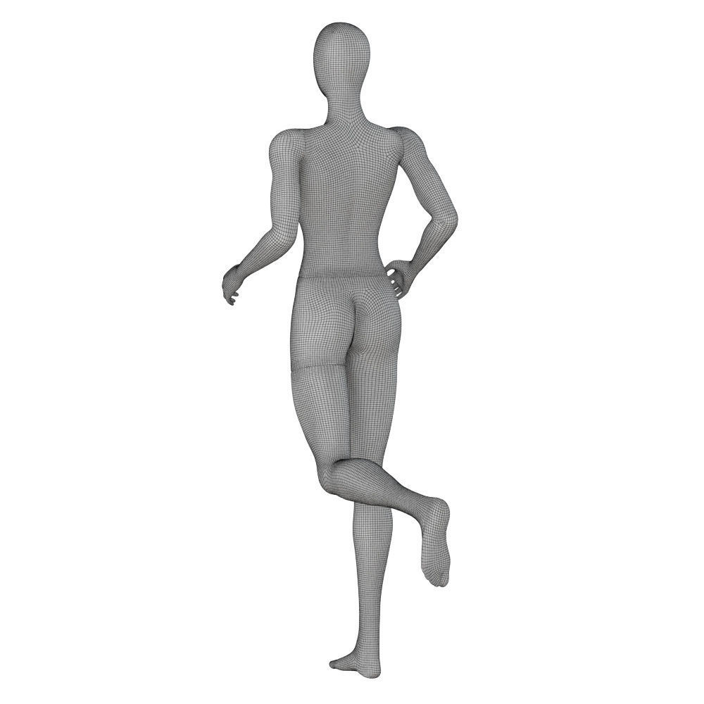 Female running mannequin 91 3D model_6