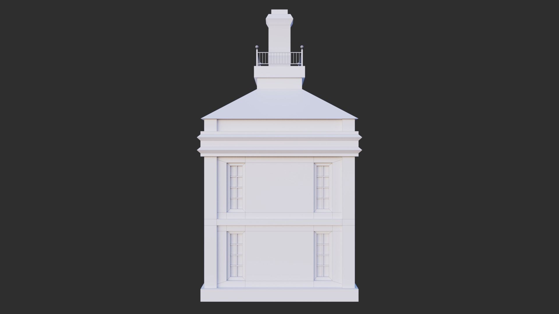 Small Building Low-poly 3D model_13