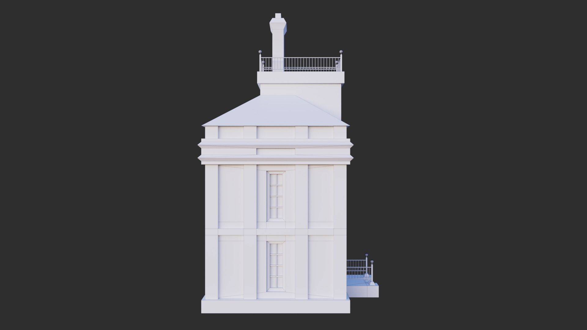 Small Building Low-poly 3D model_15