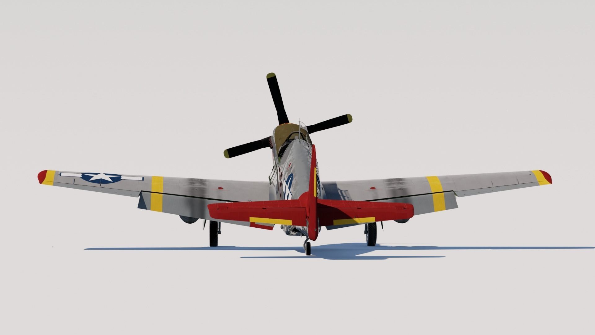 P-51C Mustang Tuskegee 3D model_4