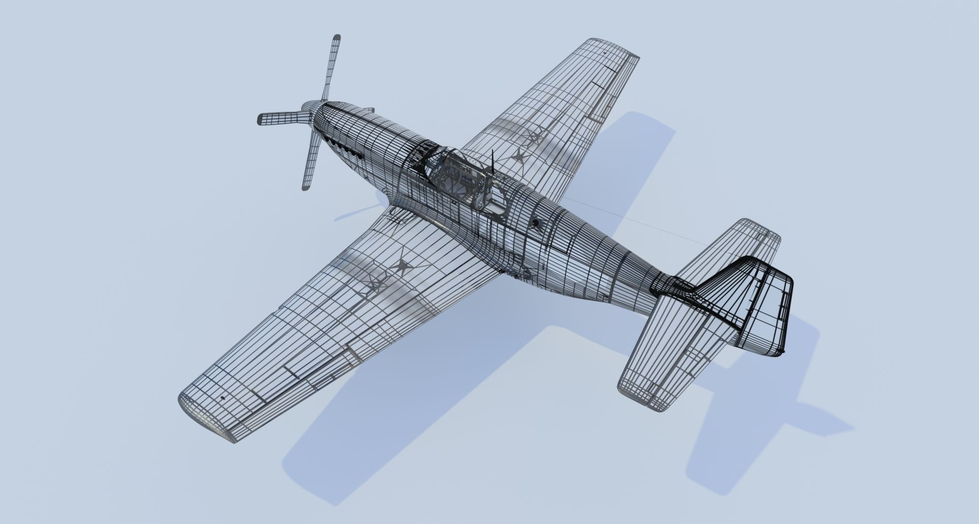 P-51C Mustang Tuskegee 3D model_17