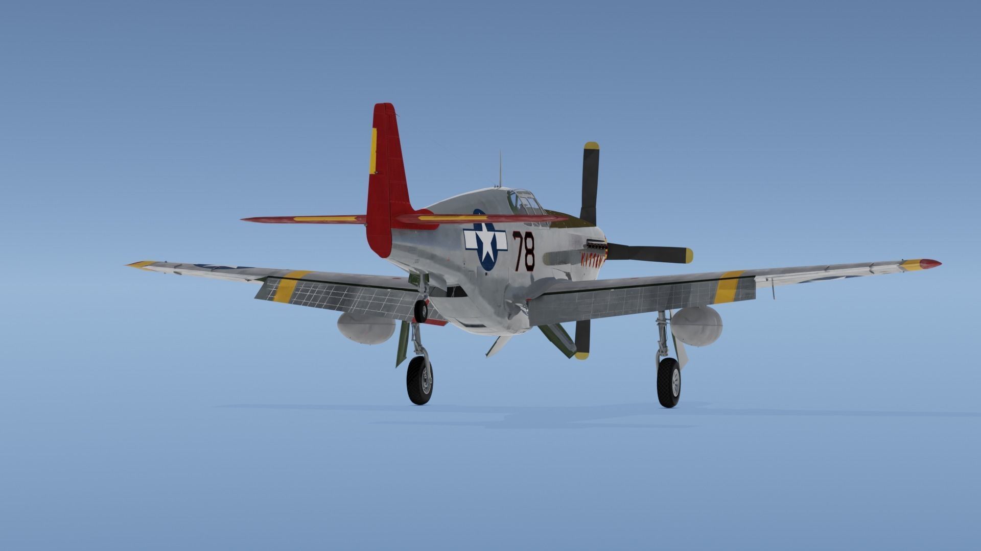 P-51C Mustang Tuskegee 3D model_12