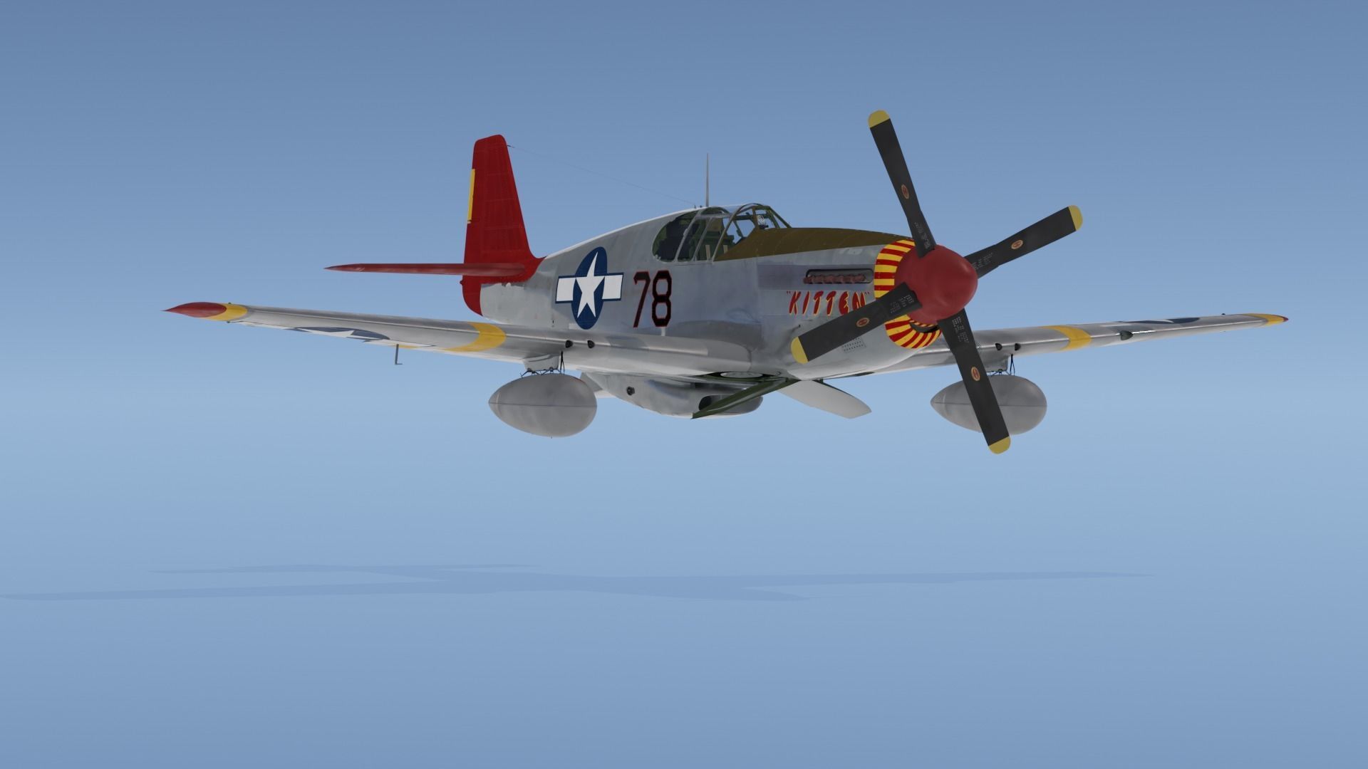 P-51C Mustang Tuskegee 3D model_9