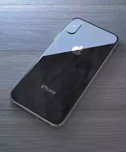 IPHONE 3DMODEL xr on wooden table