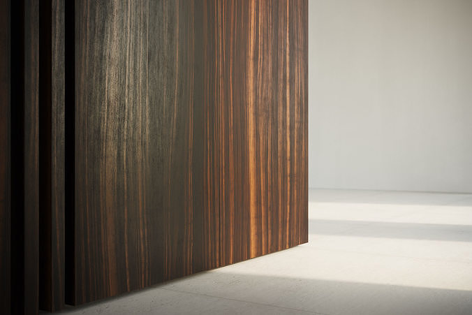 Ebony wood veneer seamless texture 3D model