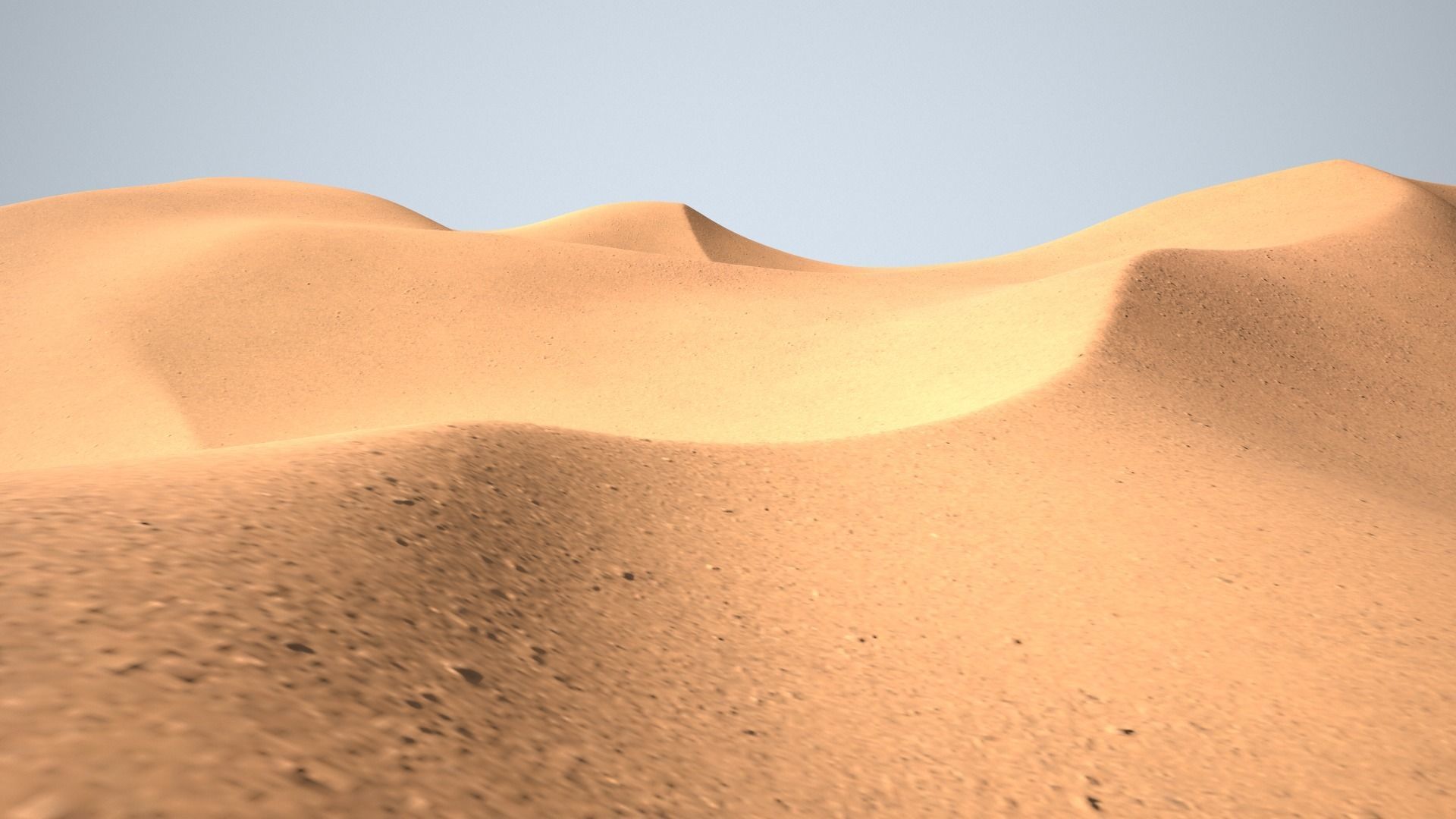 Desert sand dunes 3D model_7
