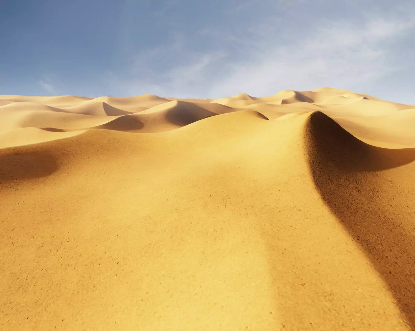 Desert sand dunes 3D model_0