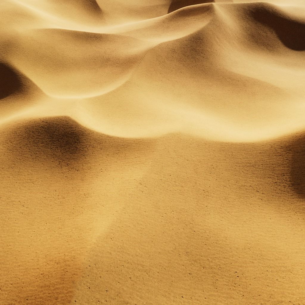 Desert sand dunes 3D model_2