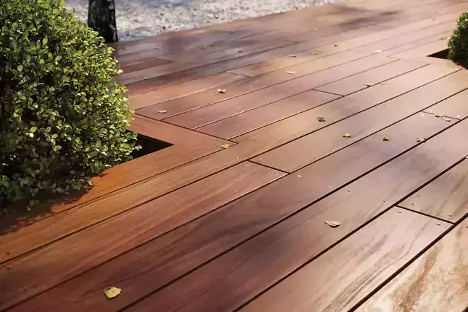 Exotic wood decking texture 3D model