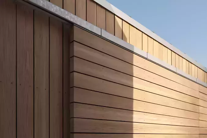 Siberian larch wood cladding texture