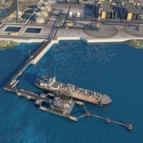 Sea port 3D model