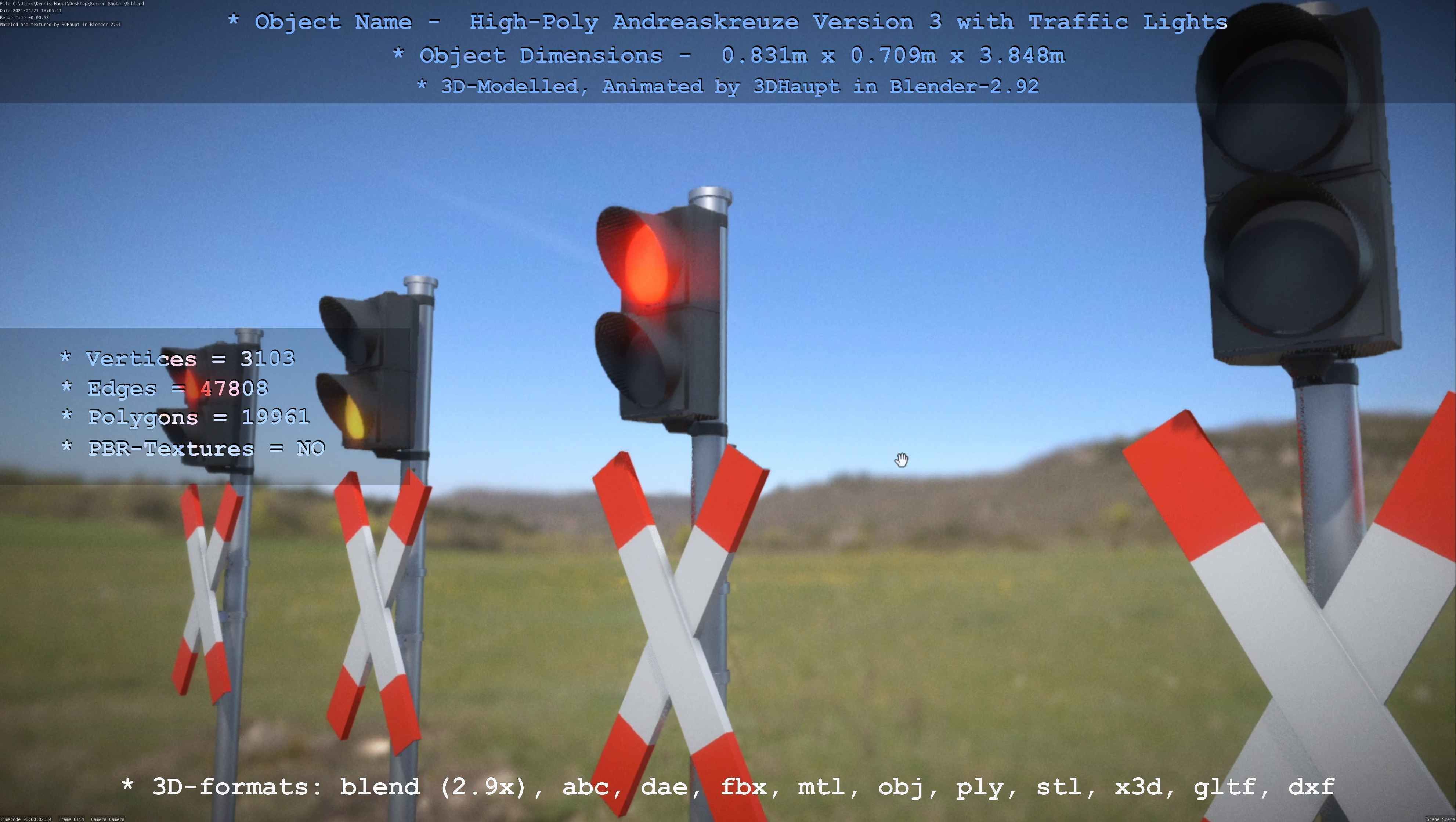 High-Poly Andreaskreuz Version 3  3D model_21