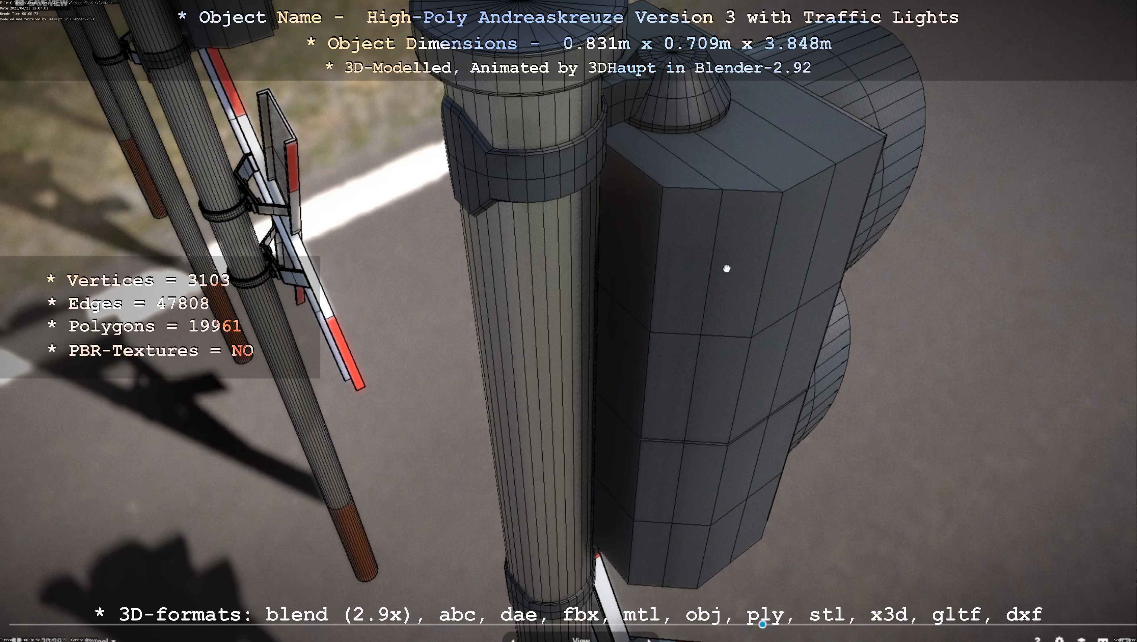 High-Poly Andreaskreuz Version 3  3D model_69