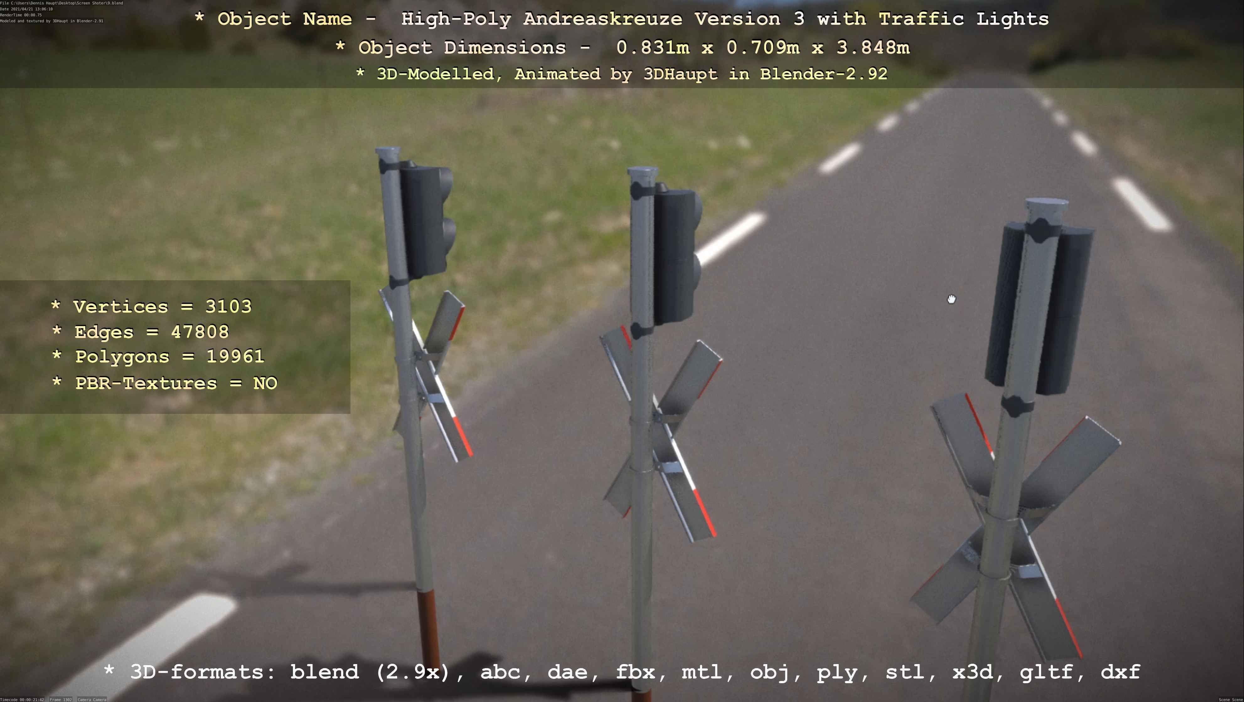 High-Poly Andreaskreuz Version 3  3D model_37