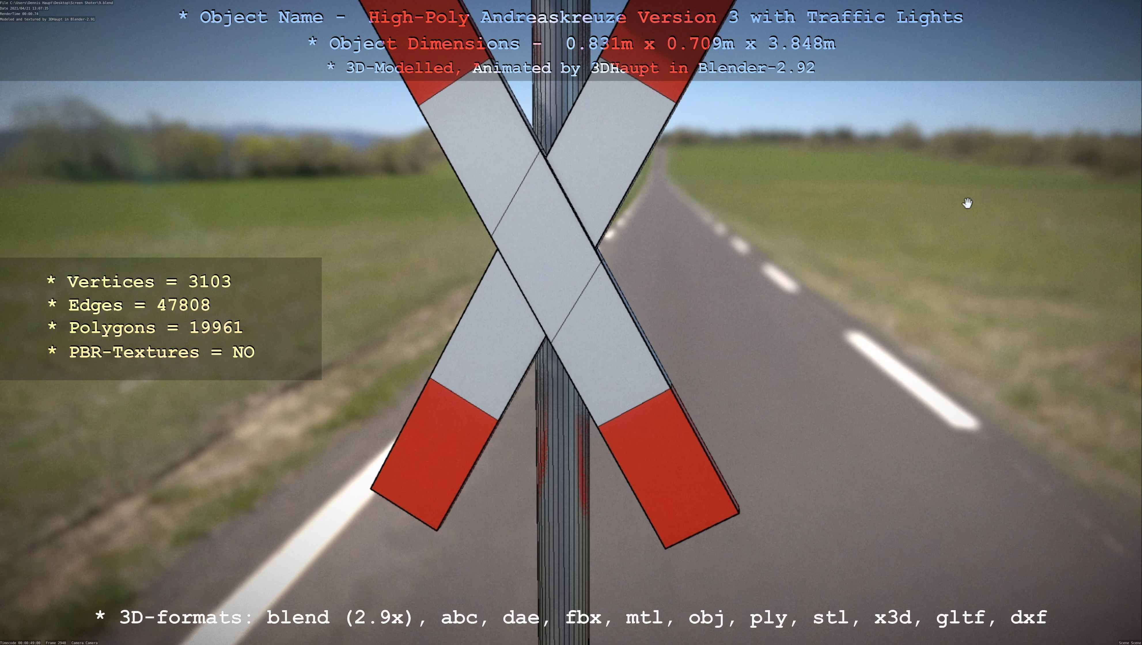 High-Poly Andreaskreuz Version 3  3D model_78