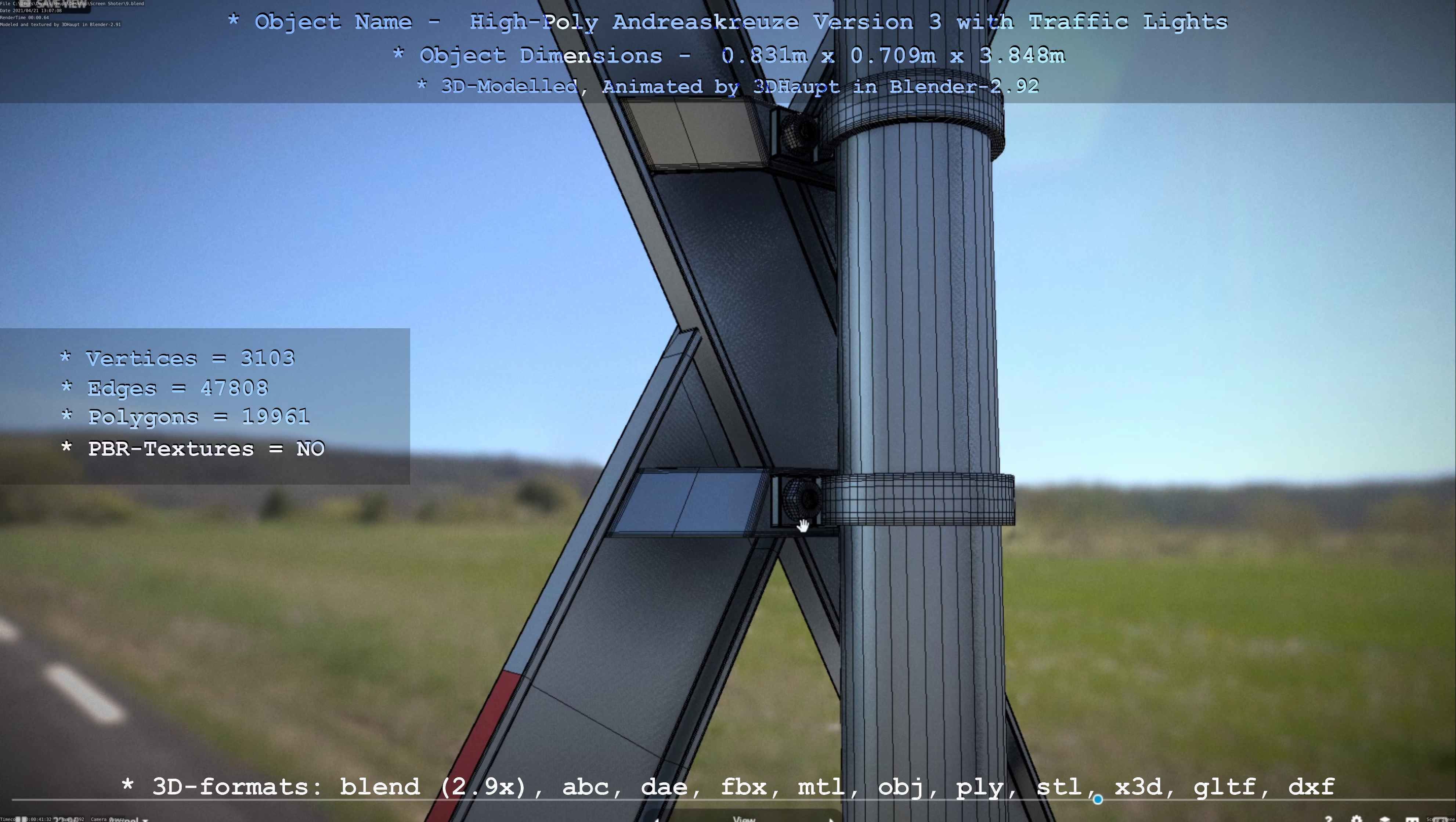High-Poly Andreaskreuz Version 3  3D model_70