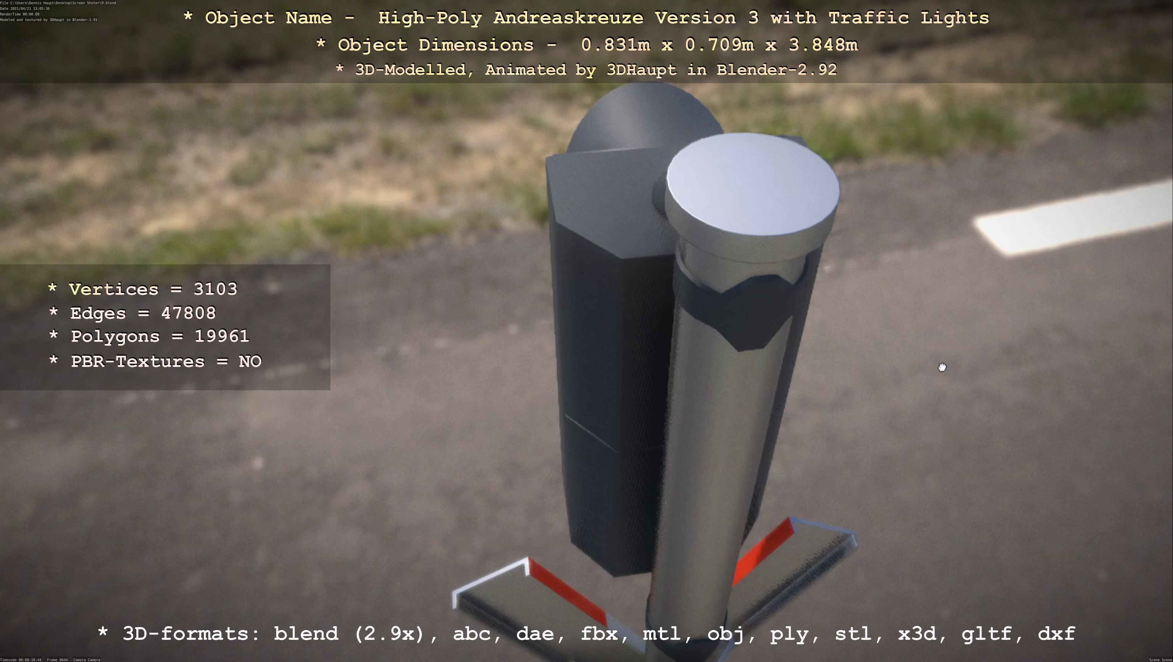 High-Poly Andreaskreuz Version 3  3D model_16